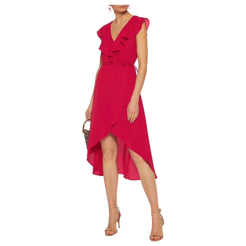 ⭕️Sold⭕️Walter Baker Red Mock Wrap Dress NWT